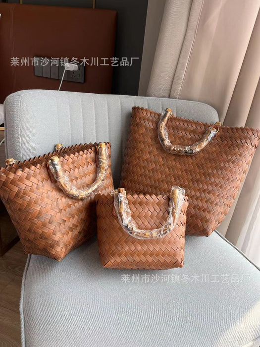 Wholesale Mid-Autumn Moon Cake High-end Gift Bag Women's Handbag Woven Bag Fashion Women's Bag Tote Bag Straw Woven Bag