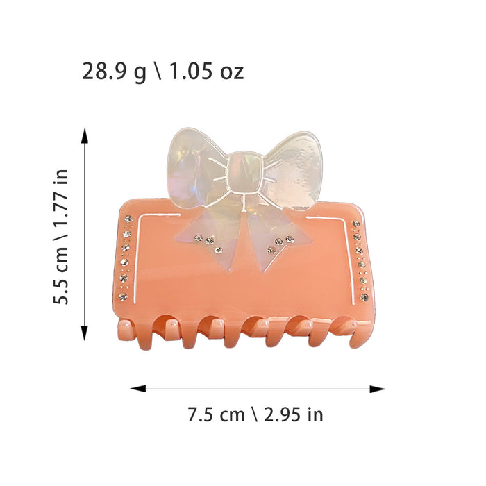 Wholesale French Style Butterfly Crystal Acetate Claw Hair Clip Medium Size for Women  Everyday Styling,  Boutique Resale Hair Accessory