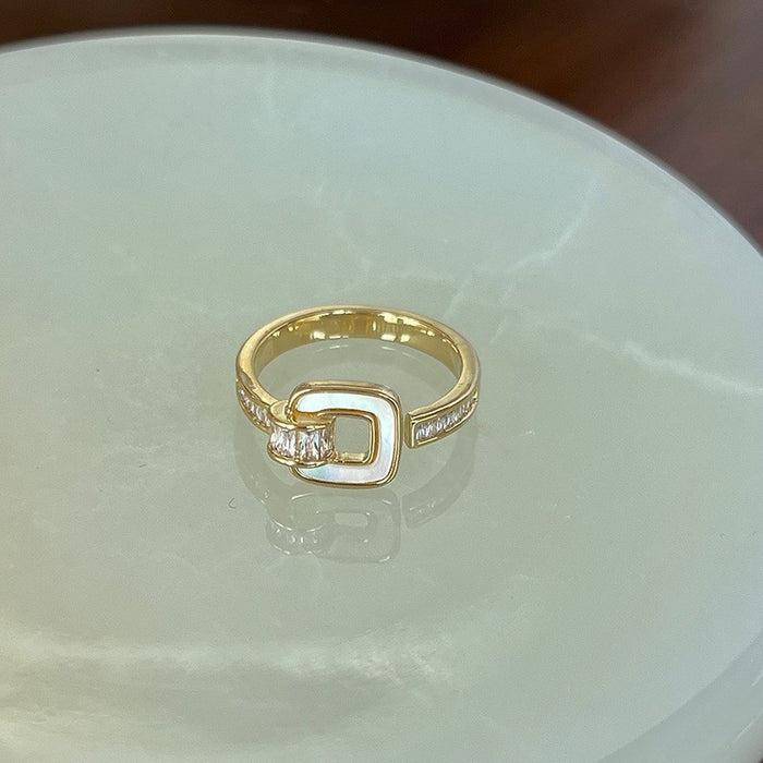 Wholesale Light luxury ring, high-end feel, open index finger ring, unique and niche ring