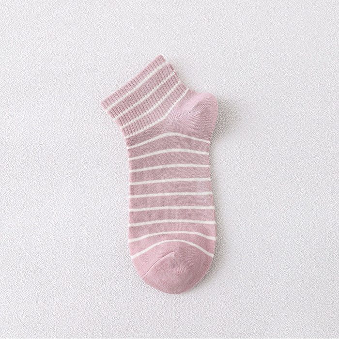 Wholesale New short tube boat socks, thin cotton socks, checkered socks