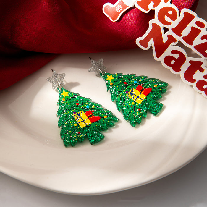 Wholesale Christmas glossy finish earrings