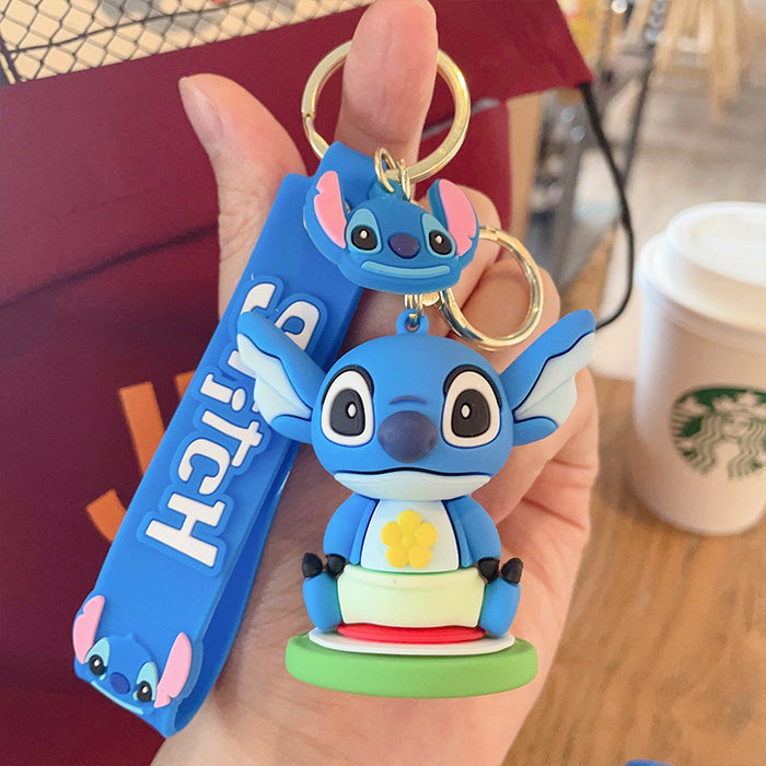 Wholesale  Cartoon Keychain Women's  Couple School Bag Pendant Doll Car Key Chain Hanging Ornaments