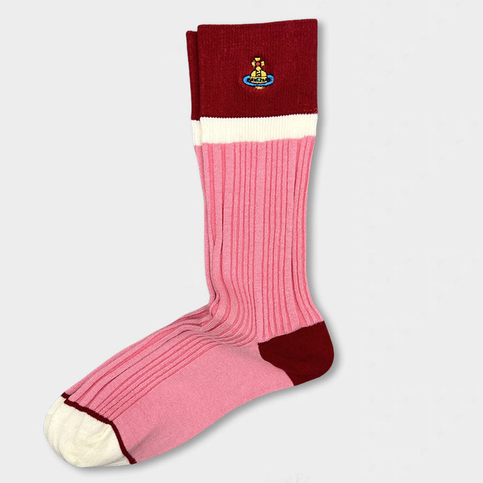 Wholesale Embroidered women's socks solid color double needle tube versatile stacking socks