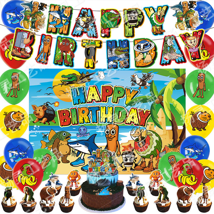 Wholesale American Classic of Mountains and Seas themed balloon decorations for a birthday party
