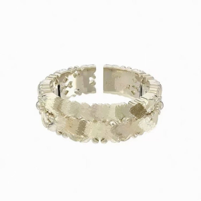 Wholesale Iris full circle open vintage light luxury Maillard ring