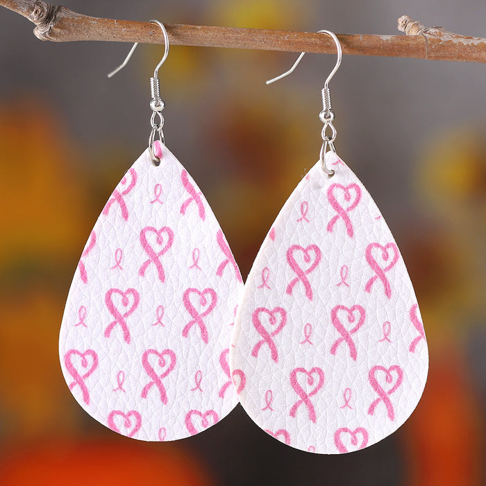 Wholesale Printed Water Drop Drop Earrings JDC-ES-ChuLian009