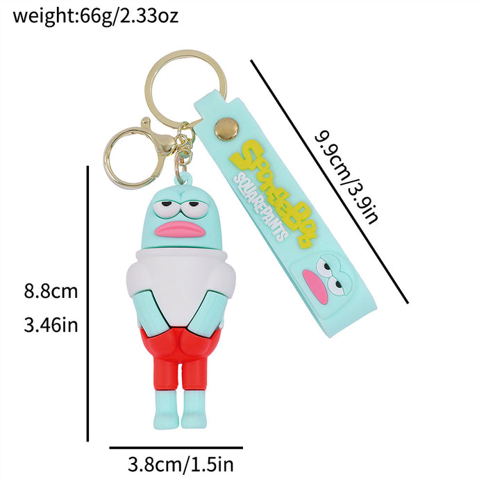 Wholesale Silicone Cartoon Fish Keychain Cute Bag Charm Car Key Accessory Gift MOQ≥3