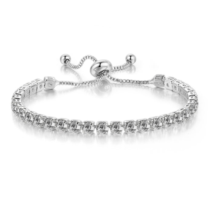 Wholesale New copper inlaid diamond bracelet with multiple rows full of diamonds and micro inlaid zircon bracelet