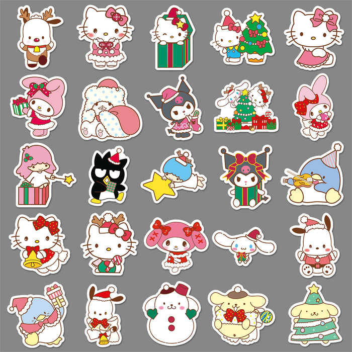 Wholesale 50pcs Christmas  Stickers Cartoon Cute Decorative  Stickers