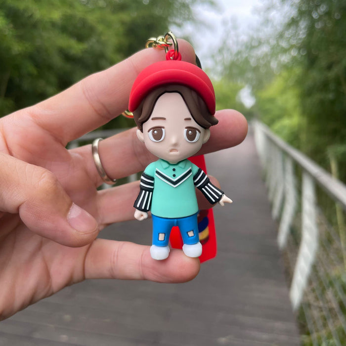 Wholesale Q-version keychain cute bag pendant car keychain ring hanging decoration small gift wholesale