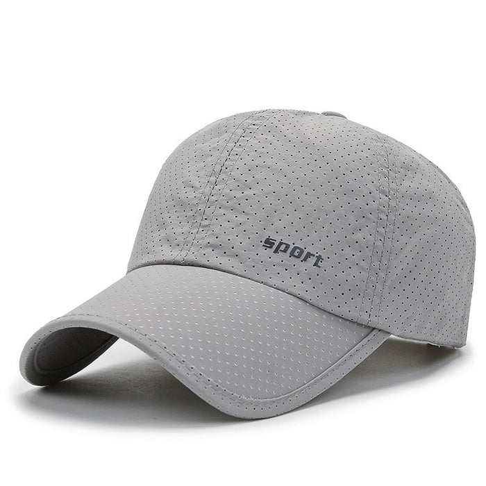 Wholesale Lightweight and quick drying perforated duckbill cap for outdoor sun protection, casual fishing cap, baseball cap