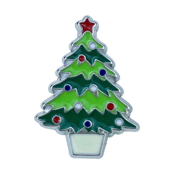 Wholesale Alloy Christmas Brooch Pin Snowman Elk Santa Tree Design Stylish Jewelry Accessory For Clothing Bags MOQ≥2