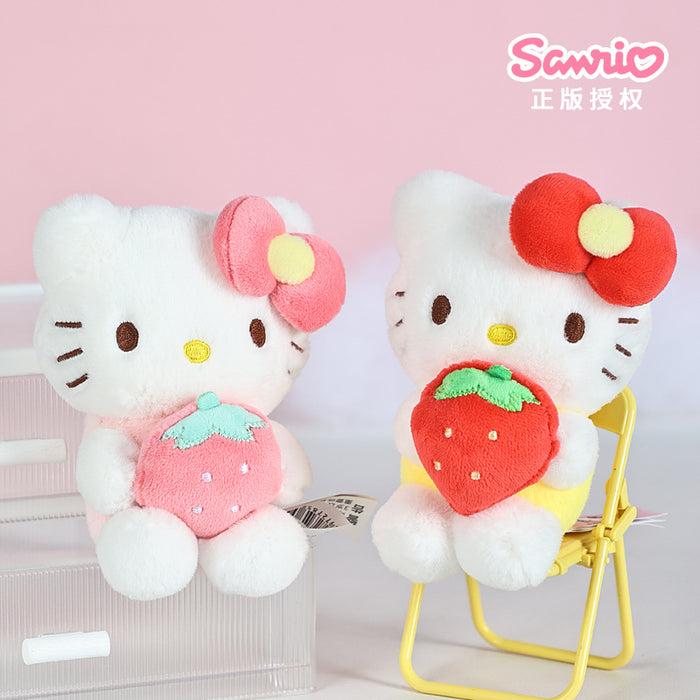 Wholesale Strawberry Cat Plush Doll Bag Pendant Girl' s Birthday Gift