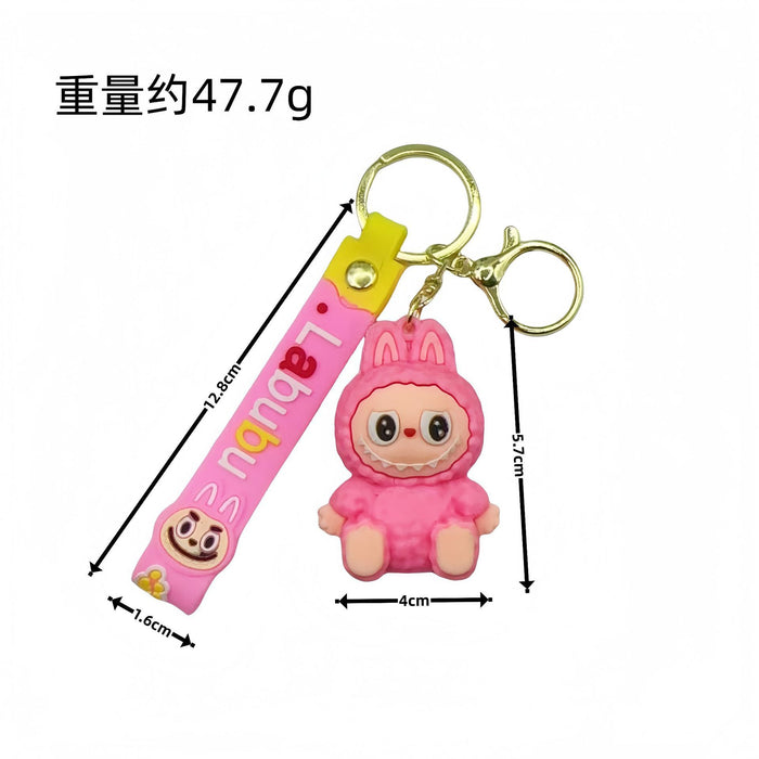 Wholesale Cartoon Sitting Keychain Cute Bucktooth Little Lamb Pendant Gift