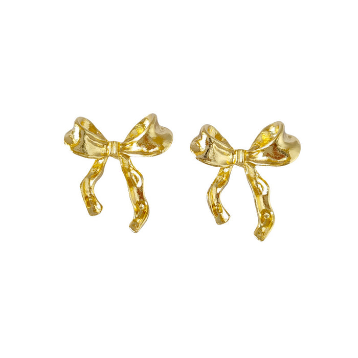 Wholesale Bow earrings with versatile temperament, exquisite and luxurious, niche earrings