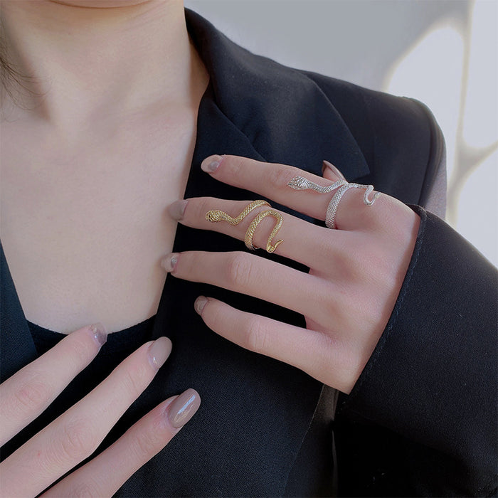 Wholesale New Exaggerated Serpentine Ring Retro Fashion Personalized Serpentine Ring