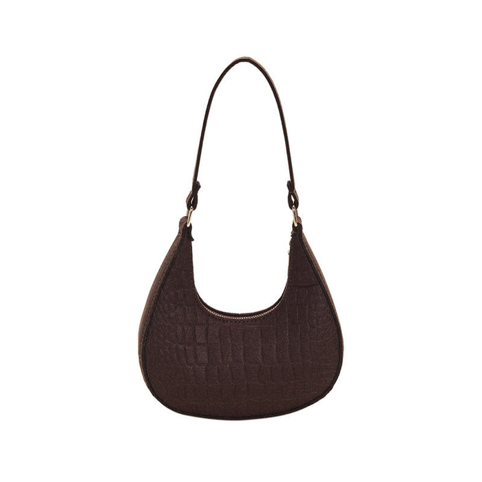 Wholesale Stone Pattern Underarm Felt Shoulder Bag JDC-SD-SYuan010