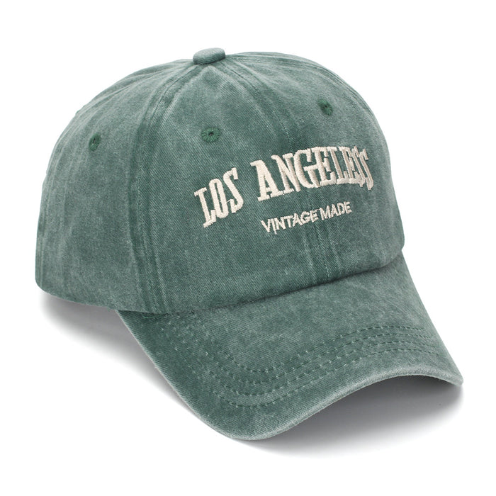 Wholesale Vintage Letter Embroidered Unisex Washed Cotton Baseball Cap Fashion Accessory Gift