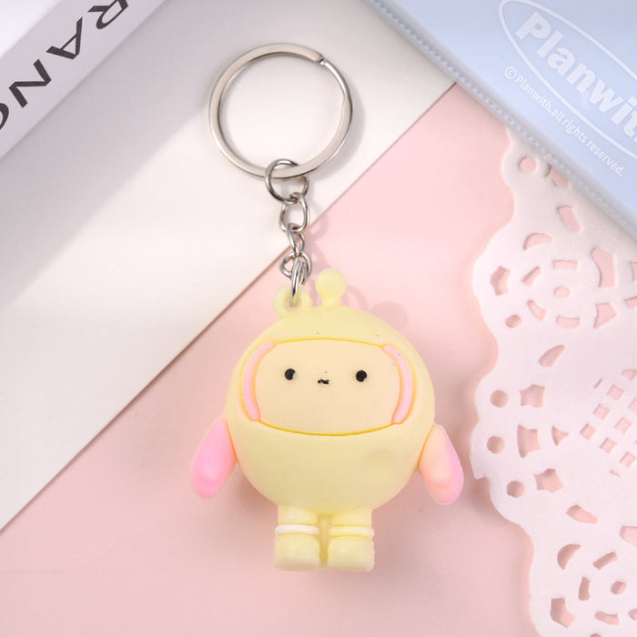 Wholesale key chain diy soft rubber decorations doll bag small pendant Primary School gift Cartoon Doll