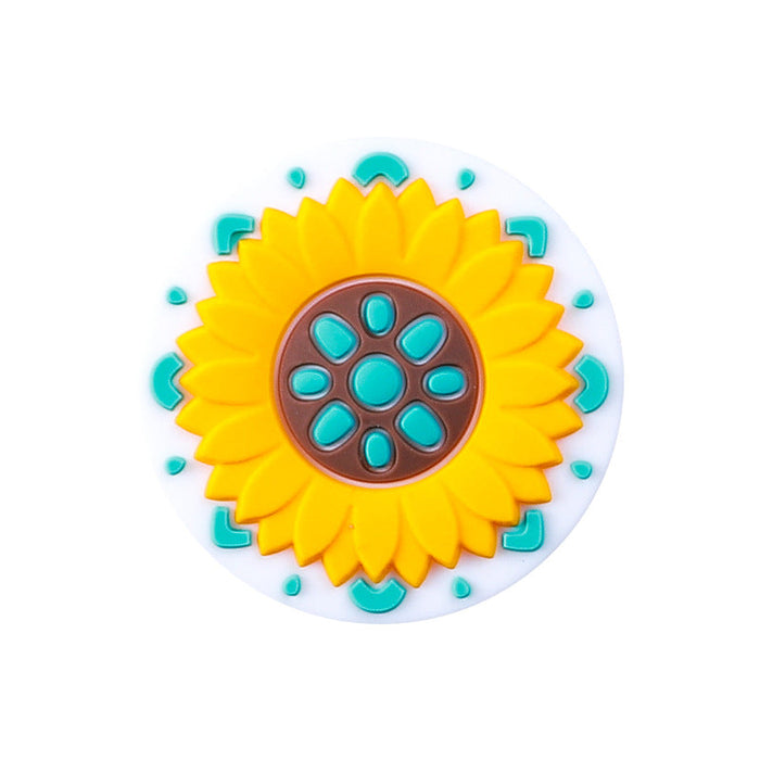 Wholesale 20PCS Turquoise Daisy DIY Jewelry Silicone Beads JDC-BDS-RongF003