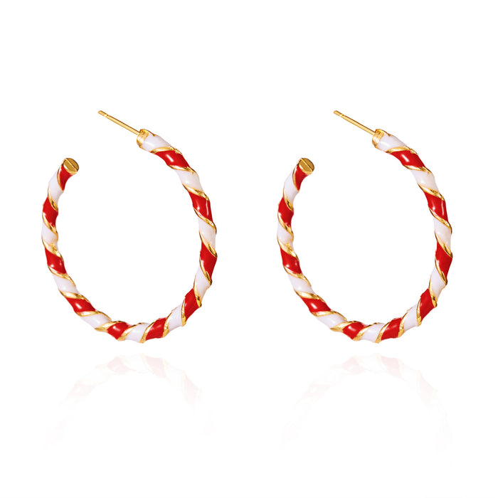Wholesale Christmas earrings twisted earrings festive atmosphere earrings