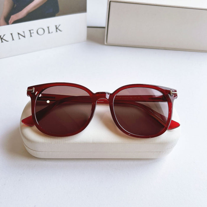 Wholesale Fashionable UV resistant polarized sunglasses, retro large frame sunshade sunglasses