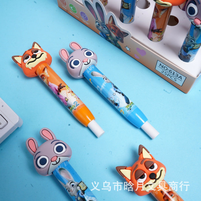 Wholesale Press-type eraser with a cartoon design and built-in crumb collector