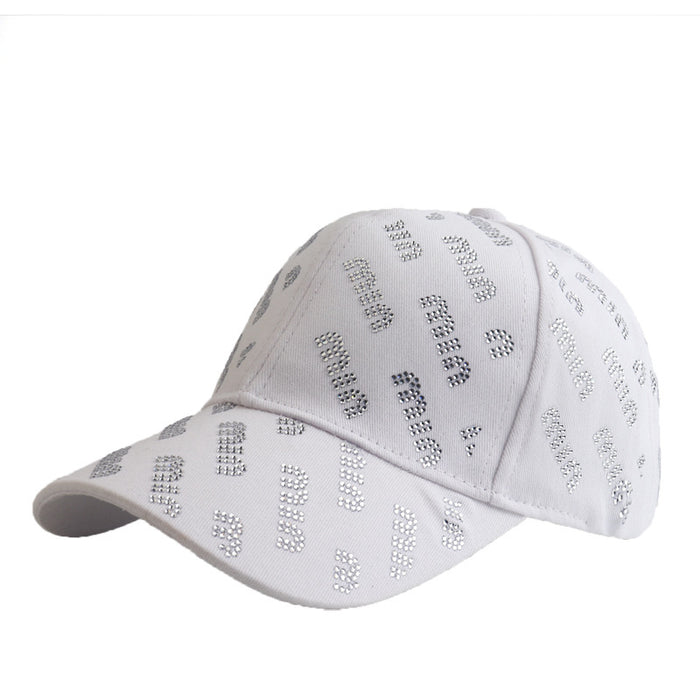 Wholesale Women' s outdoor baseball cap with rhinestone lettering