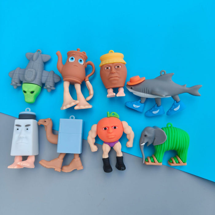 Wholesale Soft plastic doll keychain pendant three-dimensional souvenir holiday gift