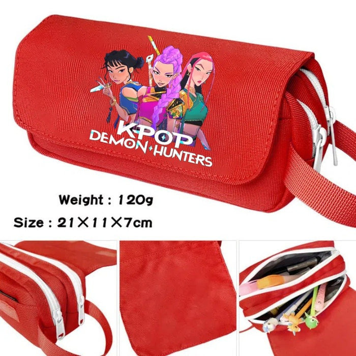 Wholesale Cartoon Print Large Capacity Double-Layer Handheld Pencil Case Stationery Bag Pencil Bag