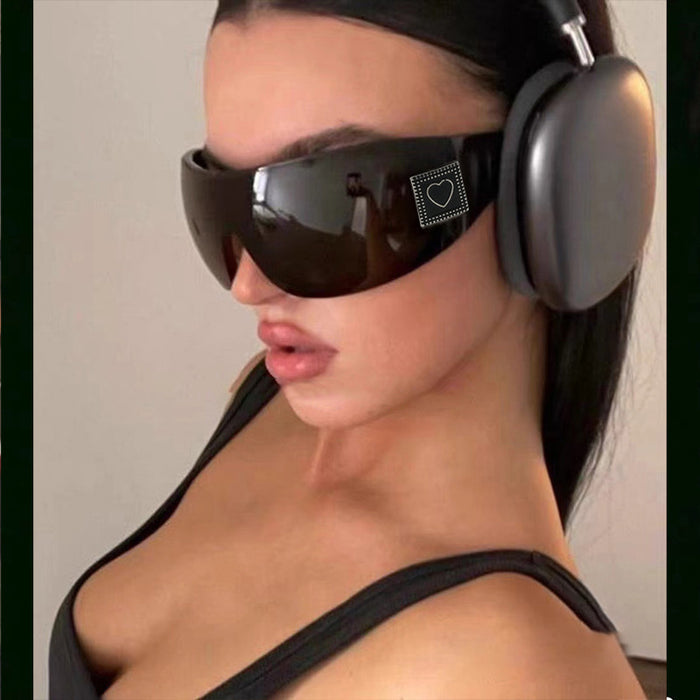 Wholesale Conjoined glasses, sunglasses, cycling high-end large frame