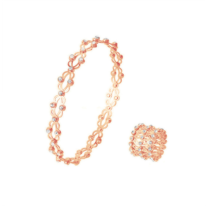 Wholesale five-row Diamond telescopic ring a two-piece ring deformable bracelet