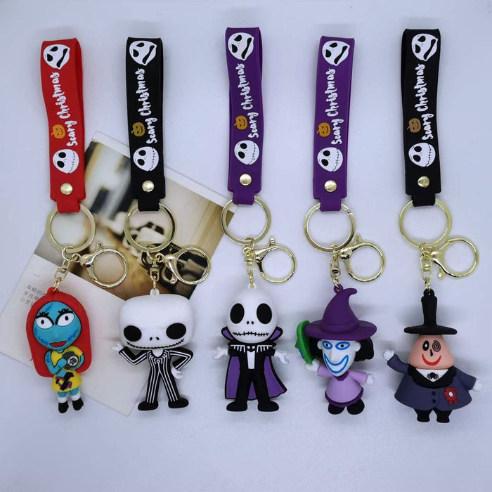 Wholesale Cartoon Christmas Horror Night Doll Keychain Pendant Bag Car Key Chain Accessories Gift