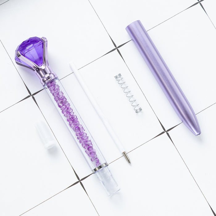 Wholesale Large Diamond Plastic Ballpoint Pen JDC-PN-HuaH021