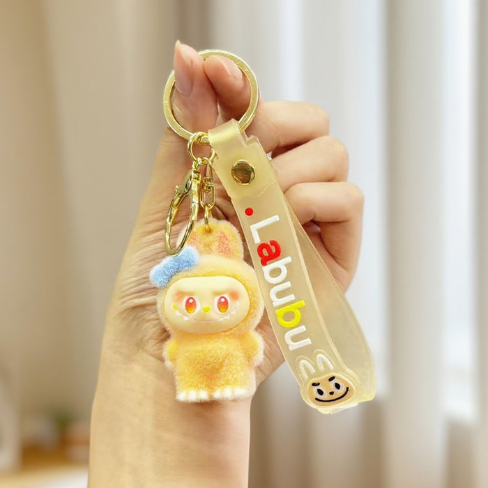 Wholesale Macaron-colored flocking keychain pendant