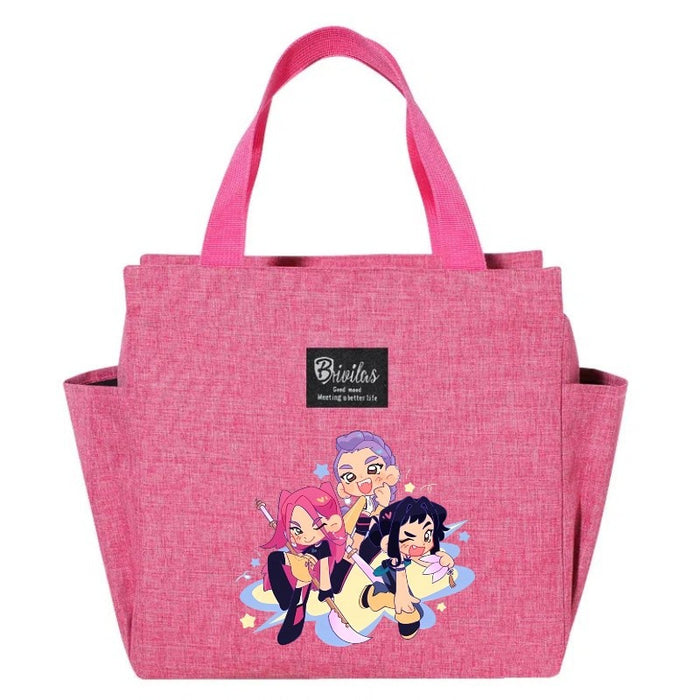 Wholesale Cute Cartoon Print Insulated Lunch Boxes Handbags