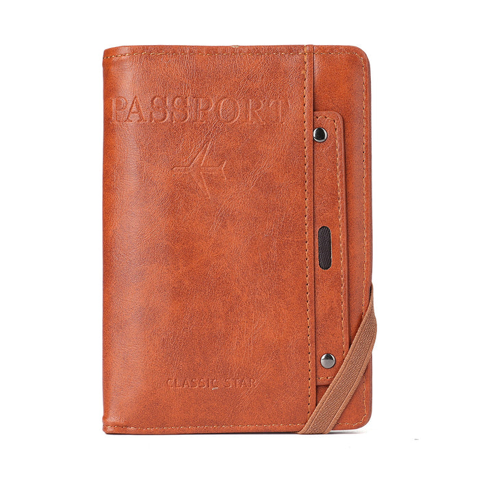 Wholesale Modern Black PU Passport Holder with Vaccine Card Slot - Travel Essential