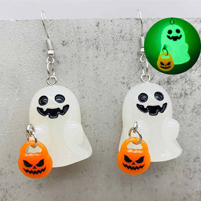 Wholesale  Earrings Luminous Ghost Pumpkin Corn Sugar Pendant Necklace  Jewelry