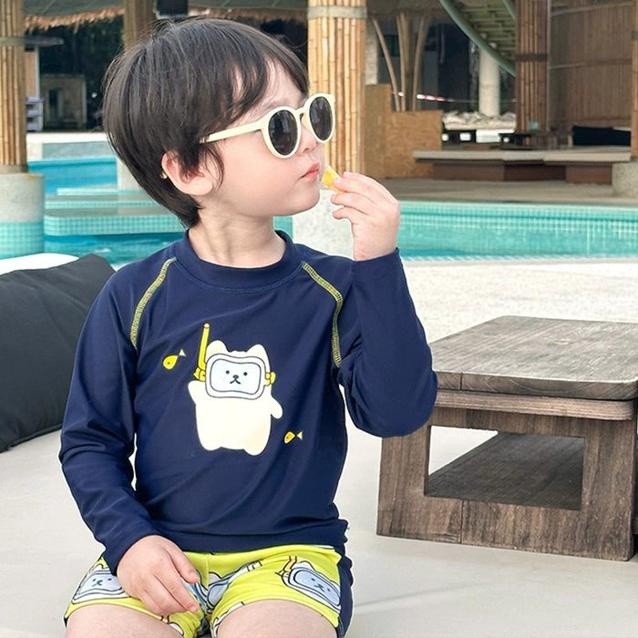 Wholesale Long sleeved sun protection swimsuit, split body quick drying swimsuit, vacation swimsuit