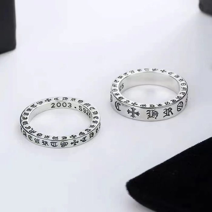 Wholesale Classic retro wide and narrow style couple ring for men and women