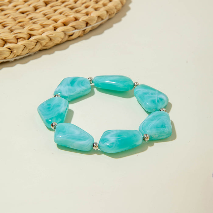 Wholesale Bohemian Irregular Acrylic Colorful Bracelet for Anniversary Fashion Accessory MOQ≥2