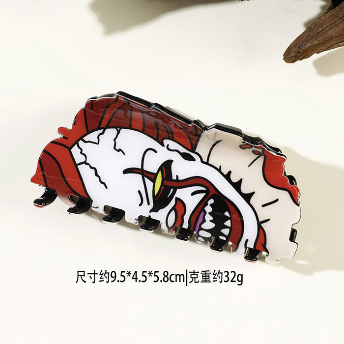 Wholesale Sparkling Girl  Hairpin Funny Ghost Face Clip European and American Horror Dark Clown Shark Clip Hair Accessories