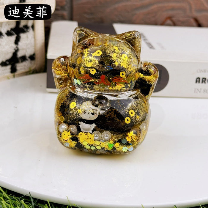 Wholesale Oil Drops Liquid Sand Bottle Acrylic Oil Ornaments Dripping Lucky Cat Oil Leakage Small Gift