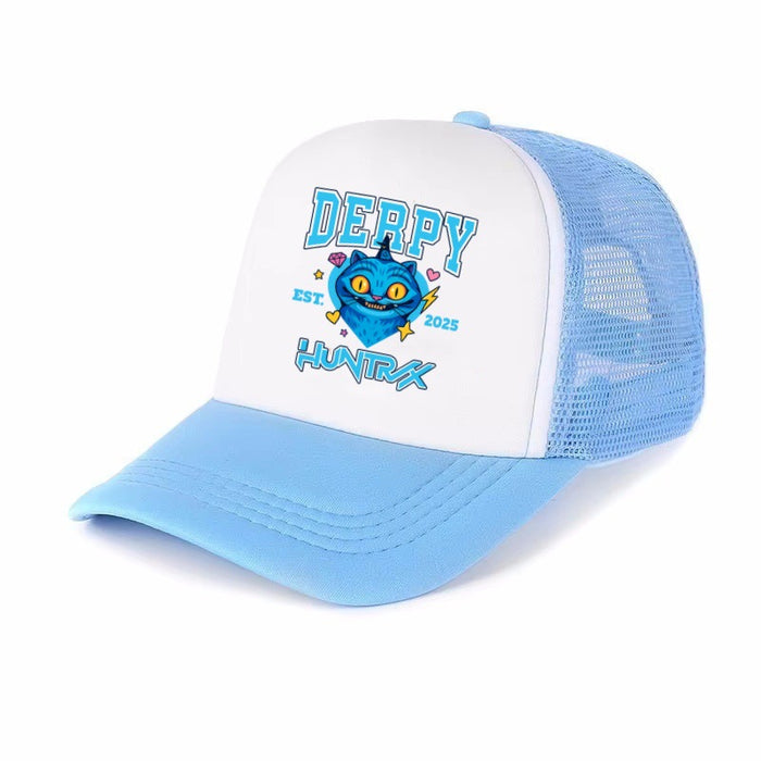 Wholesale KPOP Adjustable Casual Cartoon Print Mesh Baseball Cap