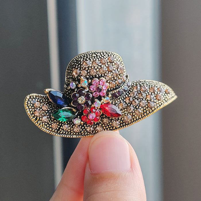 Wholesale Alloy Corsage Diamond Gold Brooch Clothing Accessories