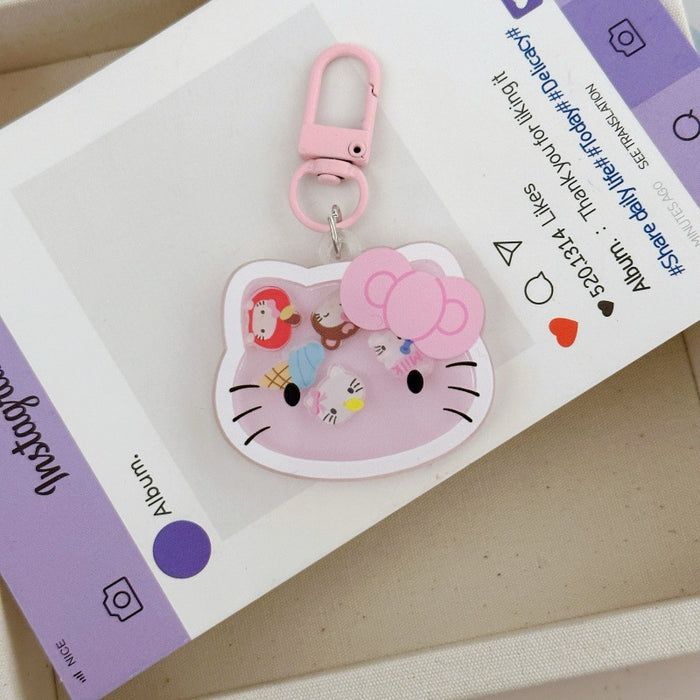 Wholesale Cartoon Wobbly Cat Acrylic Keychain Cute Bag Charm Fashion Accessory Gift Resale