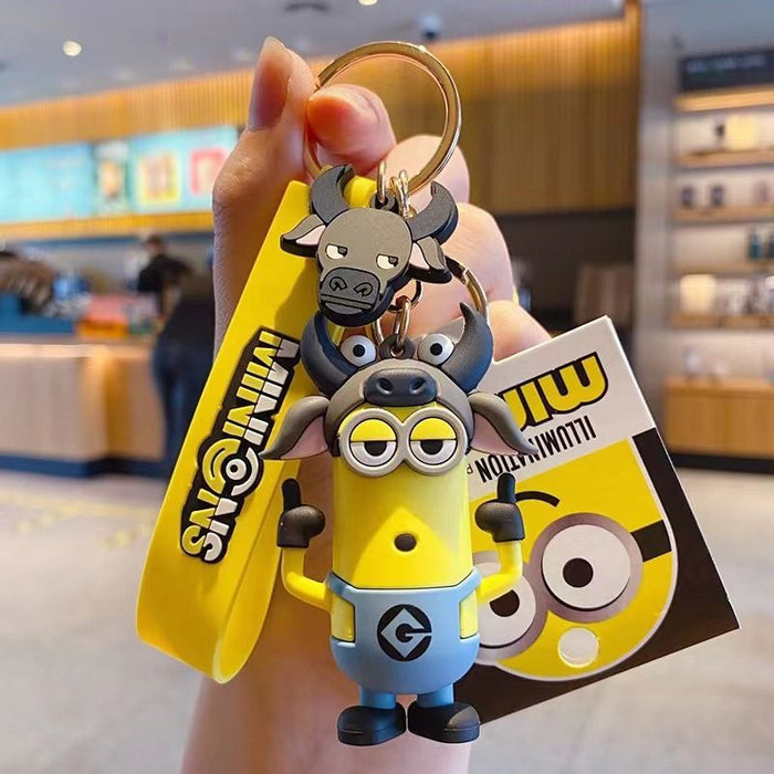 Wholesale  Cute Cartoon Silicone Keychain Doll Car Keychain Pendant