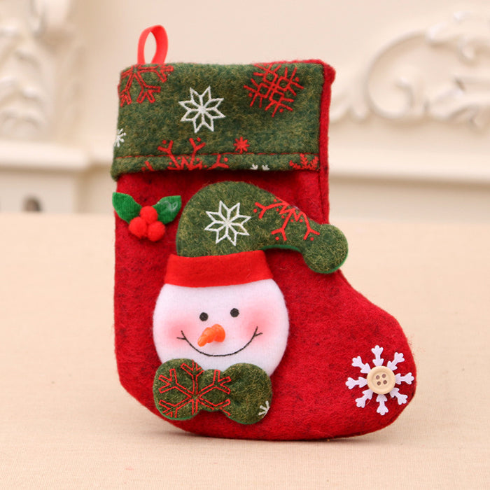 Wholesale Christmas Gift Bag Christmas Decorations Printed Candy Bag Christmas Decoration Socks