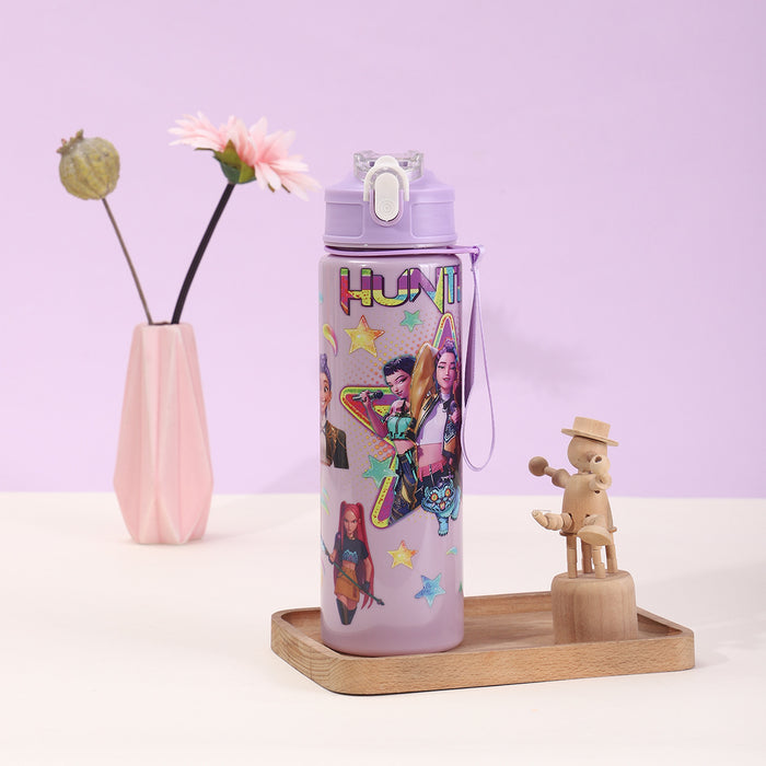 Wholesale Kpop cute cartoon large capacity plastic Tumblers