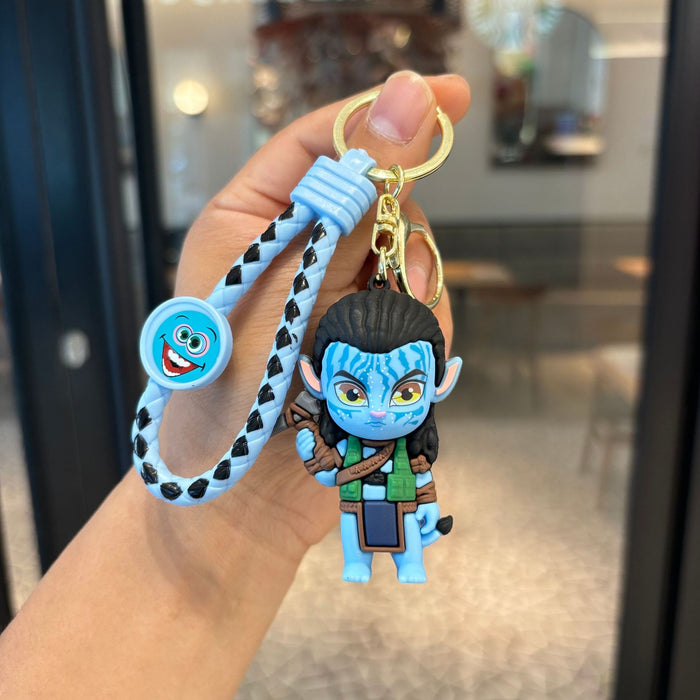 Wholesale Creative cartoon keychain 3D silicone figurine bag, couple pendant, car keychain gift